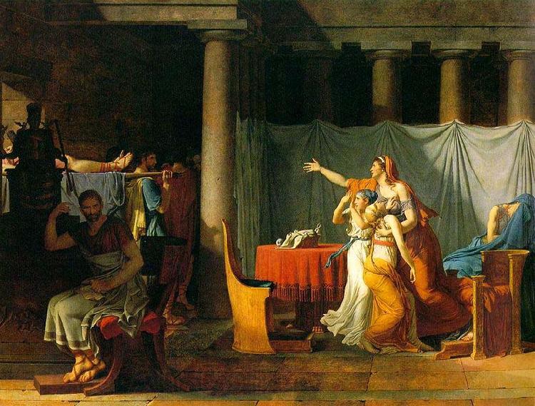 Jacques-Louis David The Lictors Bring to Brutus the Bodies of His Sons Norge oil painting art